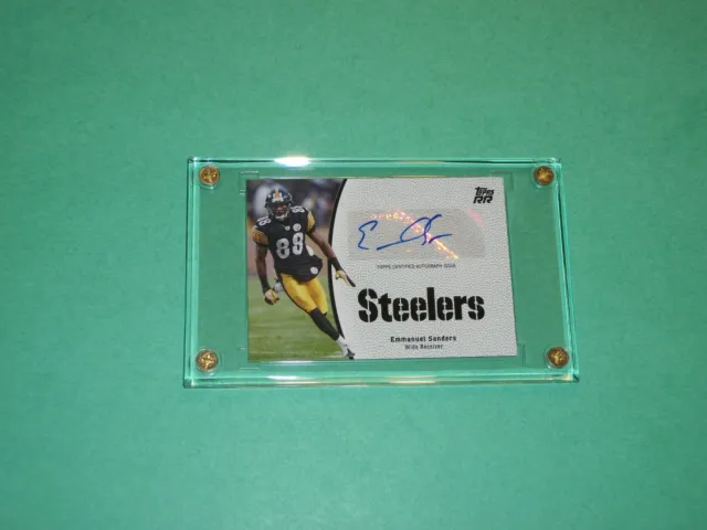 Emmanuel Sanders Auto Card 2011 Topps Rising Rookie Football Pittsburgh Steelers