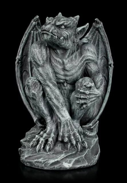 Gargoyle Figur hockend - Gothic Dämonen Wächter Drache Deko Statue