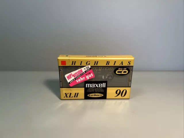 Maxell | XL II 90 min High Bias Black Magnetite cassetta vuota | nuova IMBALLO ORIGINALE #F7