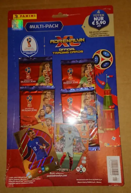 Panini Adrenalyn Xl Fifa World Cup Russia 2018 Multipack Limited Edition Mbappe