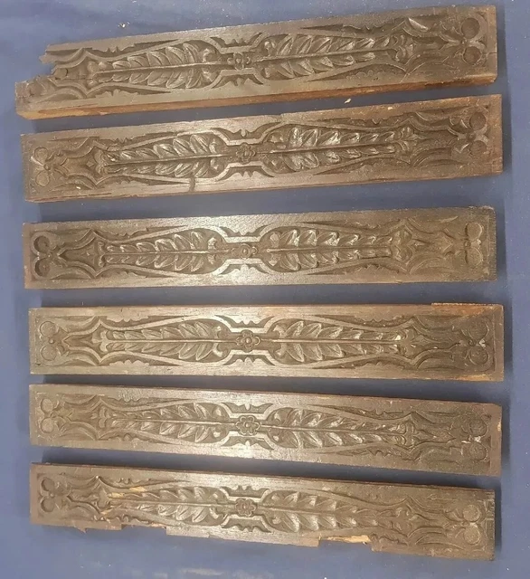 Set Of Six 18th Century Carved Oak Stiles