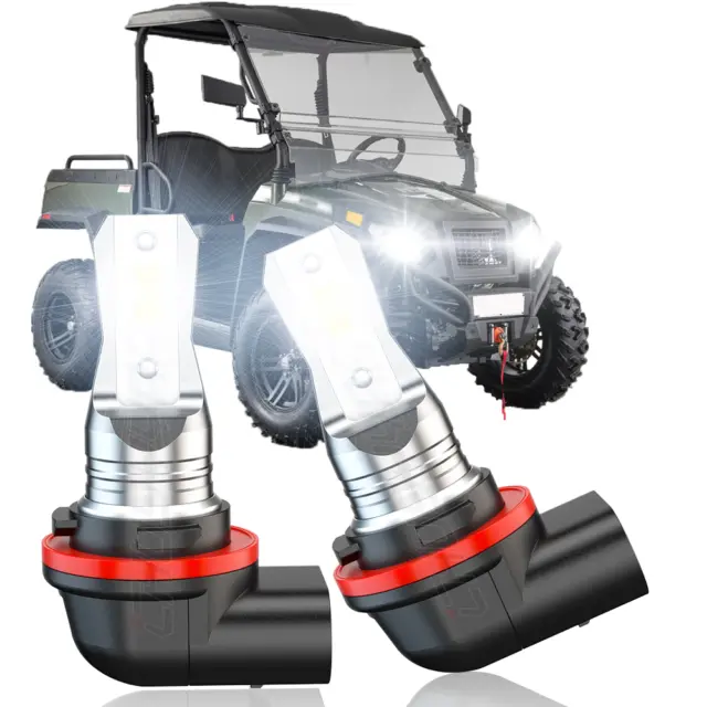 For Kawasaki Teryx Mule Brute Force 750 2009-2023 pair 3pins led Headlight Bulbs