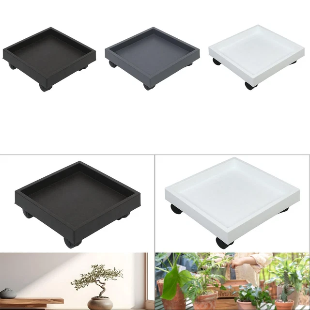 Portavaso In Legno Con Ruote E Serratura | Sottovaso Mobile Per Piante, 30,5 Cm, Per Interno/Esterno