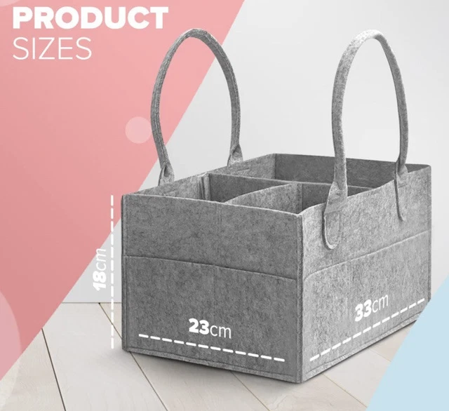 Baby Diaper Caddy Organizer Basket Wipes Bag Newborns Infant Nursery Storage Bin 2