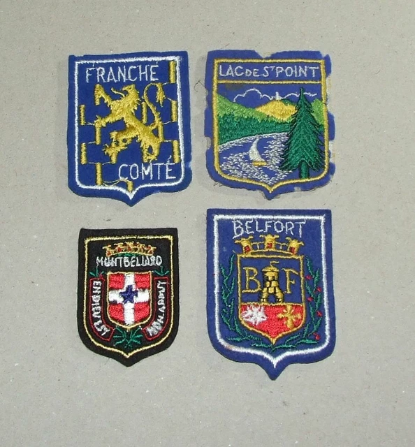 U24 Toppa Ricamata Franche Comté: Applicazione Da Cucire O Stirare (8x5 Cm)
