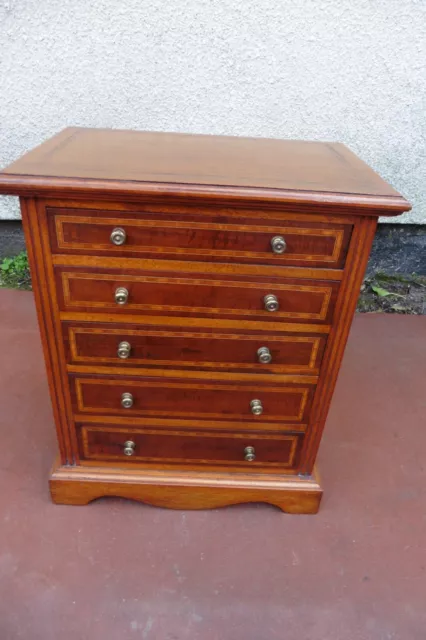 Antique Edwardian Inlaid Mahogany Speciman Collectors Chest Of Drawers, C1900/10