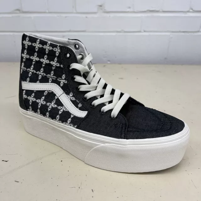 VANS Sk8-Hi Tapered Stackform Shoes Unisex Size M6/W8 Denim Mix Black