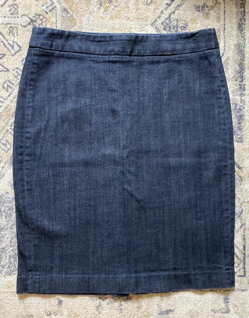 J crew stretch denim pencil skirt top