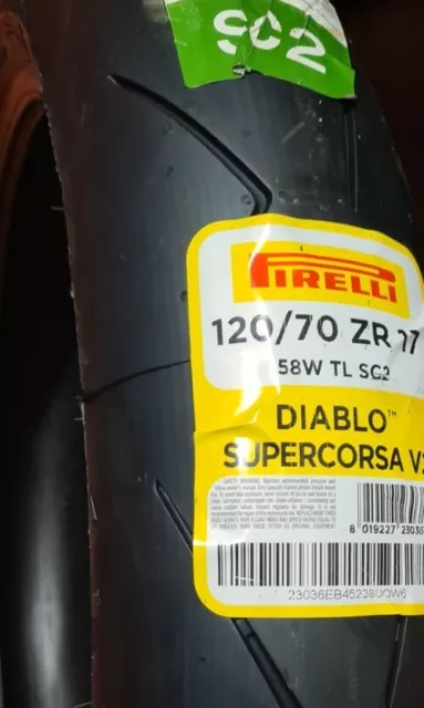 Pirelli Diablo Supercorsa V2 Pneumatico Estivo ANT 120/70 ZR 17 M/C 58W TL MOTO