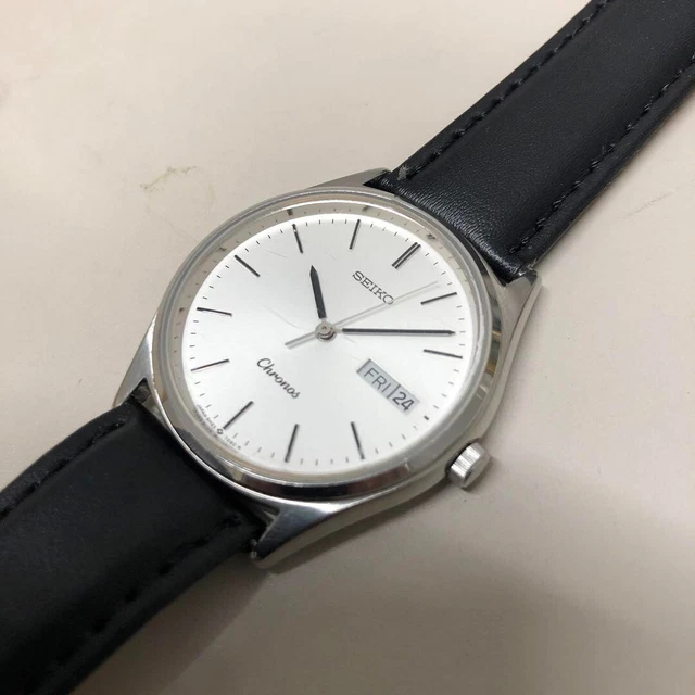 Seiko Chronos Quartz Original 5H23-7D40 Vintage Men's Wrist Watch