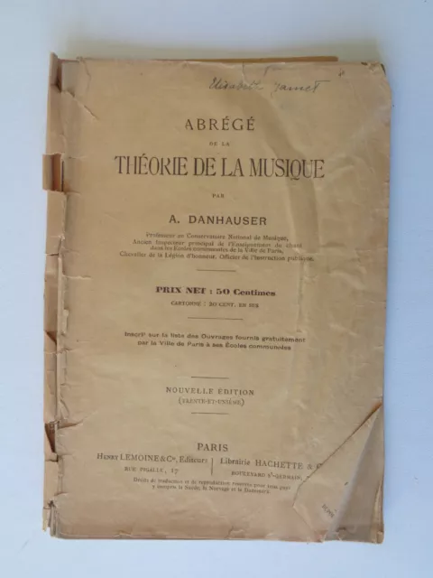 Adolphe Danhauser : Abrégé De La Théorie - Livre