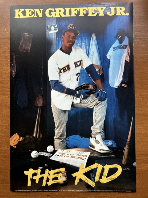 Rookie Ken Griffey Jr 1989 “The Kid” Span America Printwear Mini Poster Rare! Rookie Ken Griffey Jr 1989 “The Kid” Span America Printwear Mini Poster Rare!