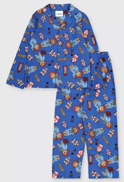 TU Paddington Bear Traditional Blue Pyjamas 4-5 Years  New