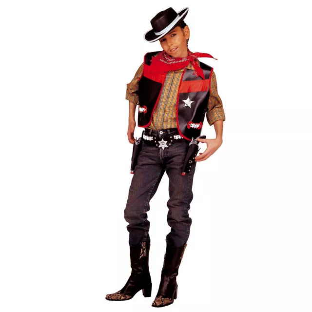 Niños Cowboy Disfraz Oeste Sheriff Chaleco Infantil de Vaquero 140cm