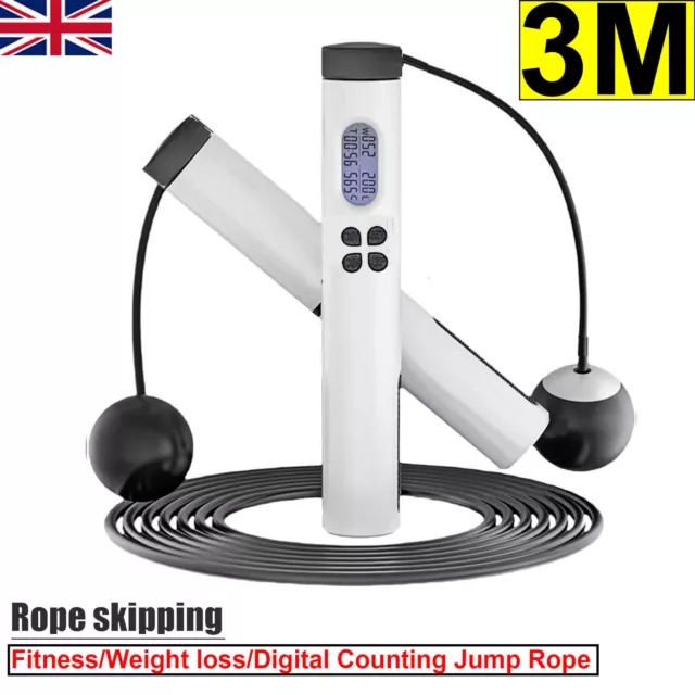 Skipping Ropes Digital Counter Smart Gym Fitness Sports Dual Speed Jumping Rope