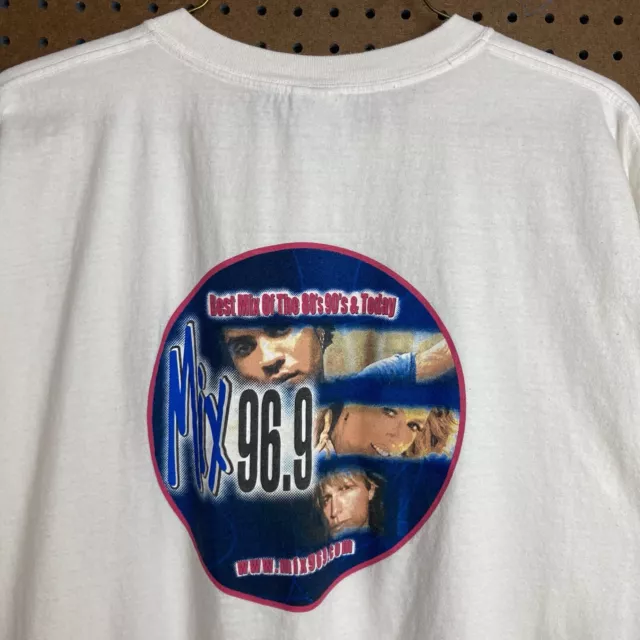 Vintage Mix 96.9 Radio Music Promo Lenny Kravitz Bon Jovi T-shirt Size 2XL