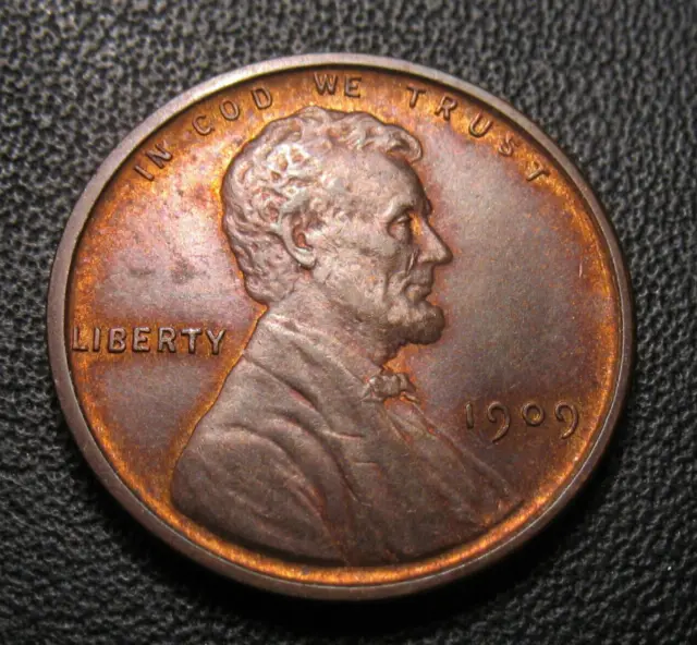 Old Us Coins 1909 Bu Unc Rb Lincoln Wheat Cent Penny  Beauty