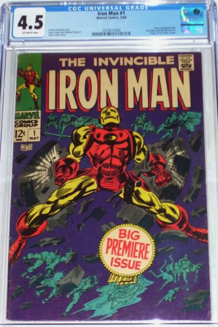 Iron Man #1 CGC 4.5 from May 1968 Origin of Iron Man retold