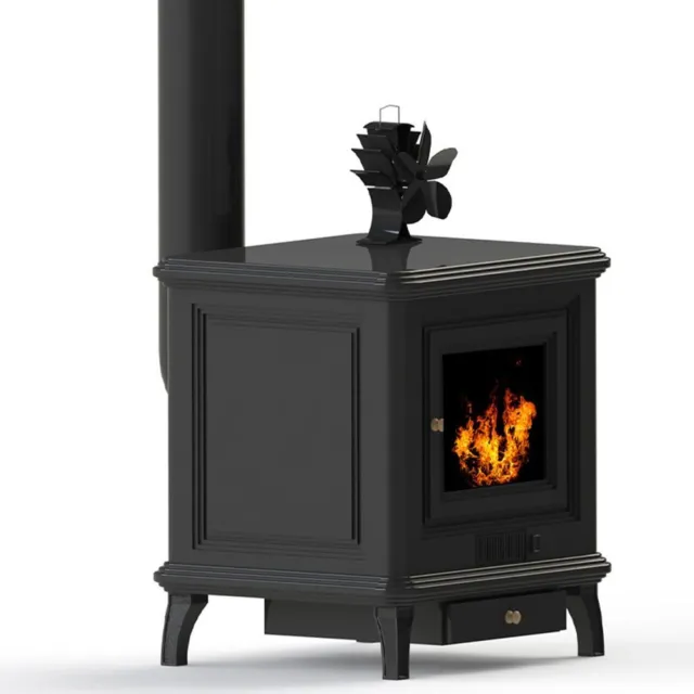 Efficient Flower Pattern Fireplace Fan Stove Fan Heat Powered Log Wood Burner