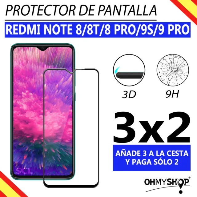 PROTECTOR PANTALLA XIAOMI Redmi Note 8/8T/8 Pro/9S/9 Pro Cristal Templado  3D EUR 2,44 - PicClick FR