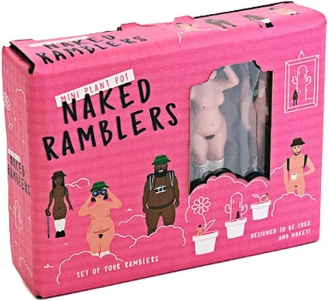 Gift Republic GR452090 Mini Plant Pot Naked Ramblers, Pink