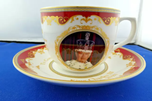 King Charles III Coronation  Cup &Saucer Fine China Royal Heritage Free Ship NEW 2