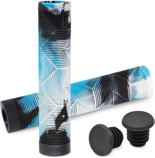 Rubber Non-Slip Bicycle Grips for BMX MTB Scooter Handlebars Blue New
