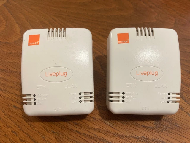 kit 2 CPL LIVEPLUG OFFICIEL Orange WIFI EXTENDER 500