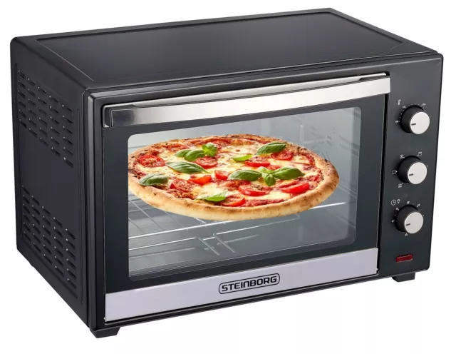 60 Liter Mini Backofen | Umluft Ofen | Pizzaofen | Mini Backofen | Mini-Backofen