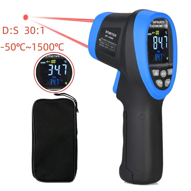 Termometro Infrarossi MESTEK Digitale -50°C A 550°C, Con Laser E Schermo LCD A Colori - Foto 6