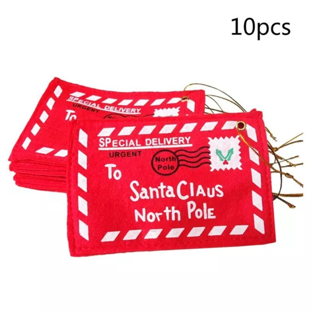 10 Pieces Cute Envelope Ornaments Christmas Card Money Holder Tree Ornament