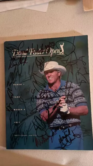 1997 Doral Ryder Open Golf Program W Autographs Gregg Norman Cover Vg/Ex Cond