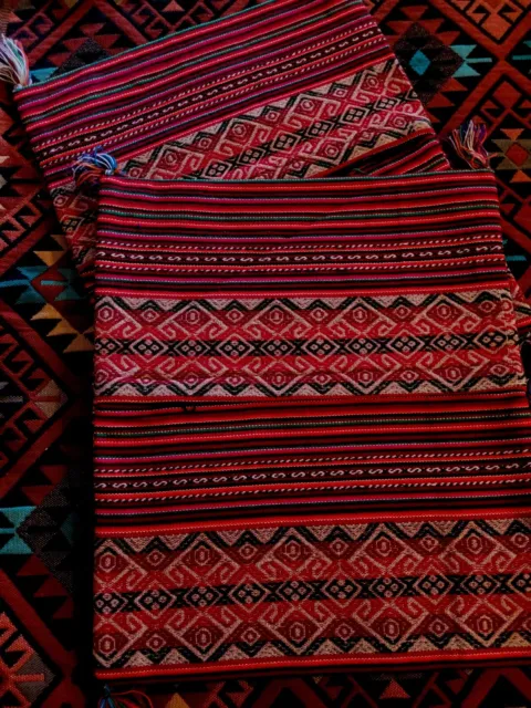2 Peruvian Set New Manta Pillow Cover Sofa Decor 15.5" x 15.5 " Lot Peru