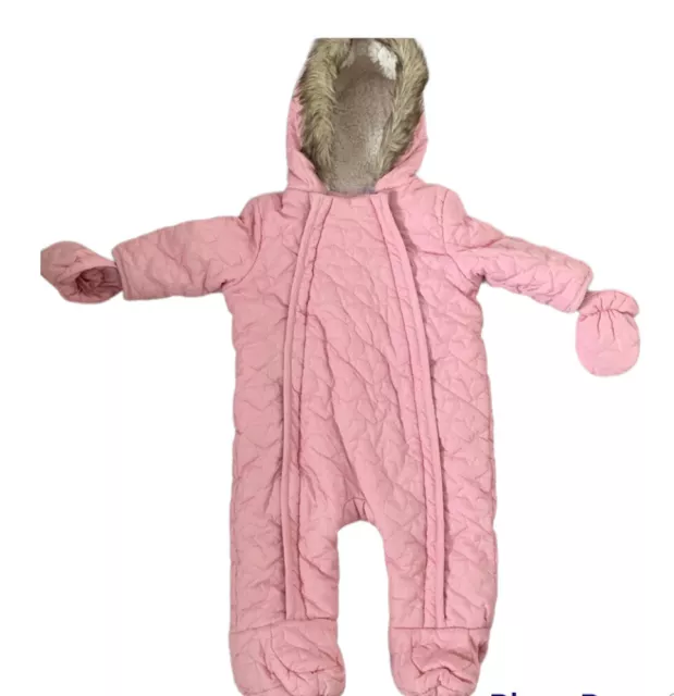 TUTA DA NEVE IMBOTTITA ROSA BAMBINA / All In One ETÀ 3-6 Mesi F&F