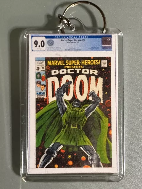 Marvel Super Heroes #20 - Doom - CGC Homage - Mini Slab - Key Issue Keychain
