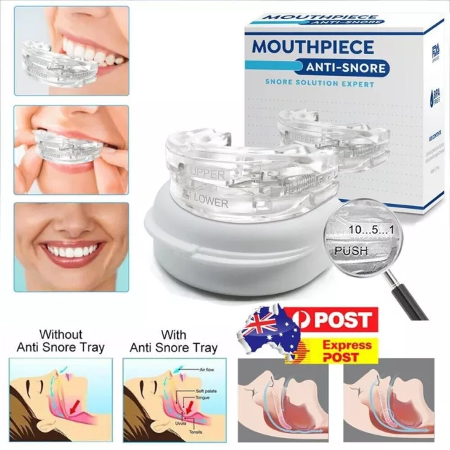 Anti Snore Mouthpiece Mouth Guard Stop Snoring Grinding Sleep Aid Mouthguard AU