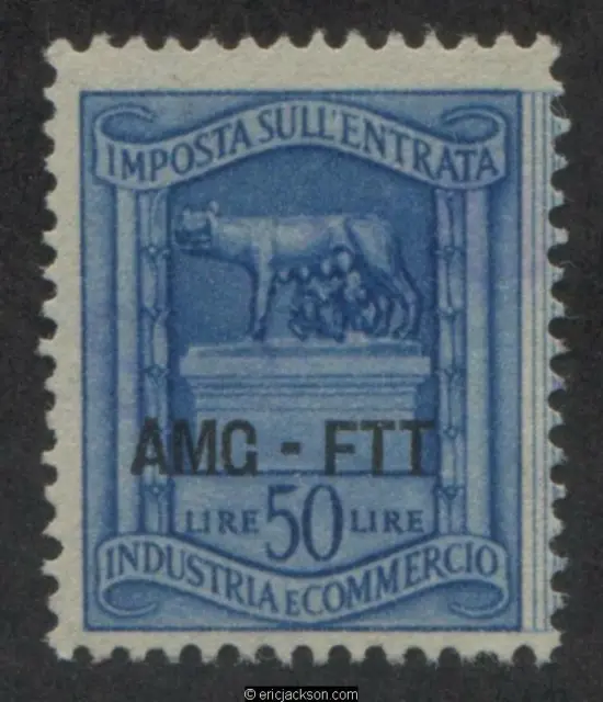 Trieste Industry & Commerce Revenue Stamp, FTT IC104 left stamp, used, VF