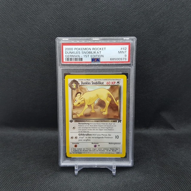 Pokémon 1. Edition Team Rocket - Dunkles Snobilikat - Deutsch - PSA 9 - Mint