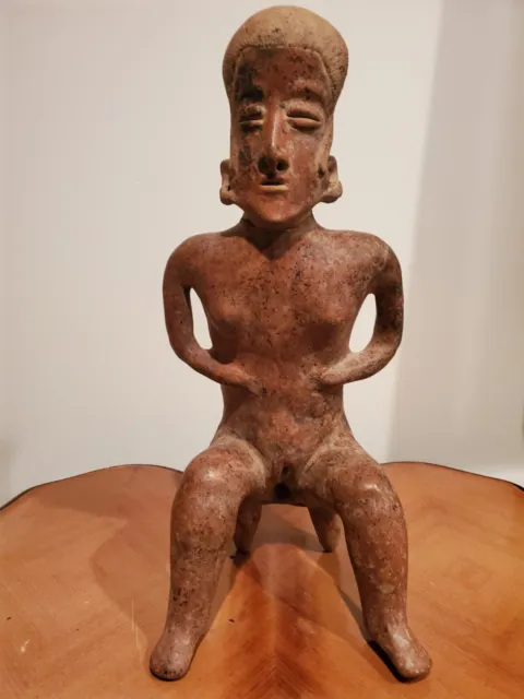 HUGE Authentic Ancient Pre-Columbian Nayarit Figure 22" High, 2000 yrs old!