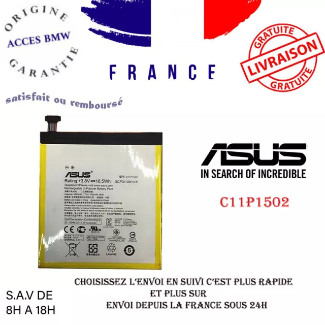 Batterie originale Asus C11P1502 pour Zenpad 10  Z300 Z300C Z300CL Z300CG P023