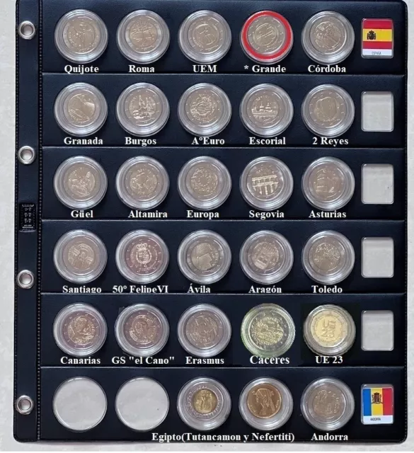 Colección 25(+1) Monedas Conmemorativas ESPAÑA 2€ 2005-2023 con RARA 2009 (ver) 2