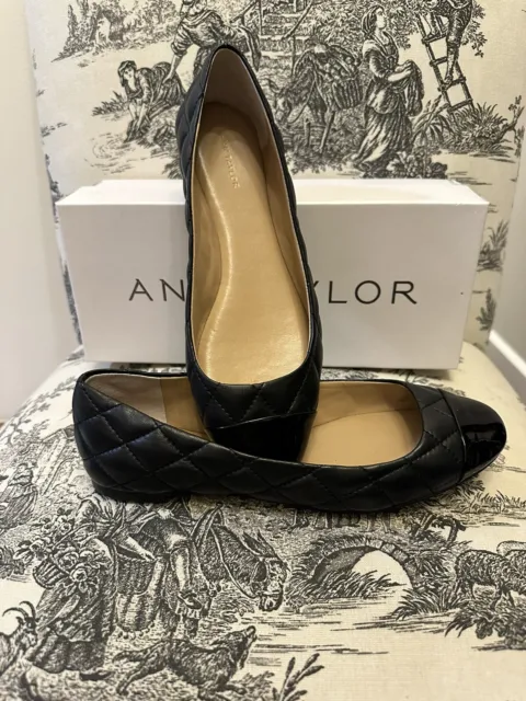 Ann Taylor Laddy2 Quilted Leather Ballet Flat, Sz 7.5