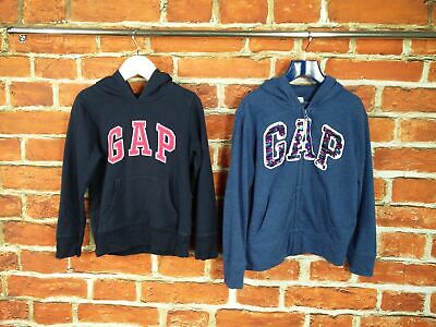 Girls Bundle Age 6-7 Years 100% Gap Sweat Hoodie Jacket Pullover Navy Blue 122Cm