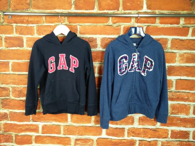 Girls Bundle Age 6-7 Years 100% Gap Sweat Hoodie Jacket Pullover Navy Blue 122Cm