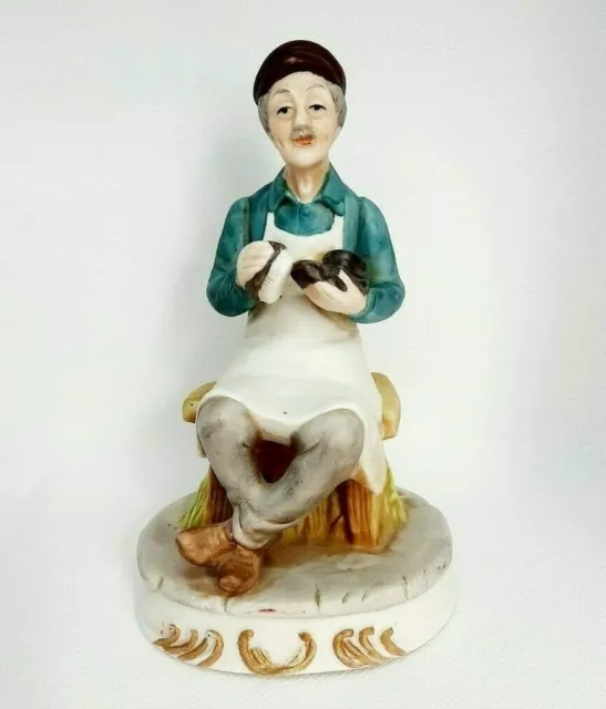 Vintage Porzellan Figur ALTE BERUFE Der Schuhputzer Handarbeit von CDC