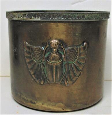 Circa 1900 Egyptian Motif Brass Vessel