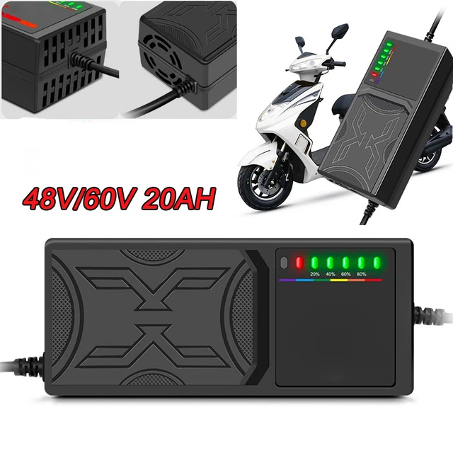 48V/60V 20AH ELECTRIC Vehicle Fast Battery Charger Adapter Flashing