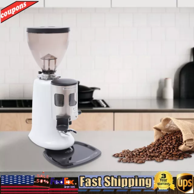 Commercial Coffee Grinder 1200g Hopper Capacity Espresso Bean Milling Machine US