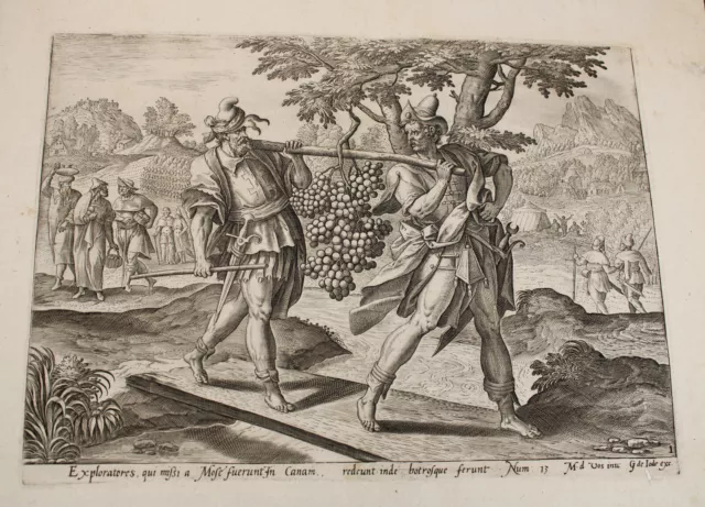 Ancienne gravure (16ème s) de Gérard de Jode d'après oeuvre de Maarten de Vos