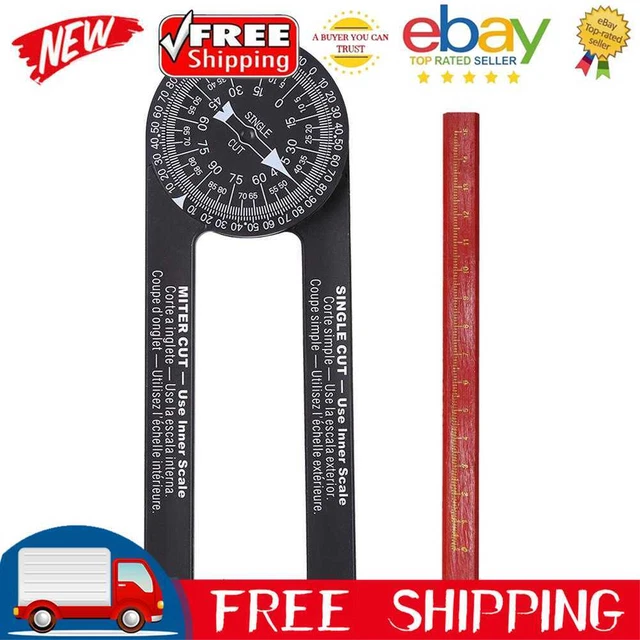 Woodworking Mitre Saw Protractor Accurate Angle Finder Tool (with pencil)